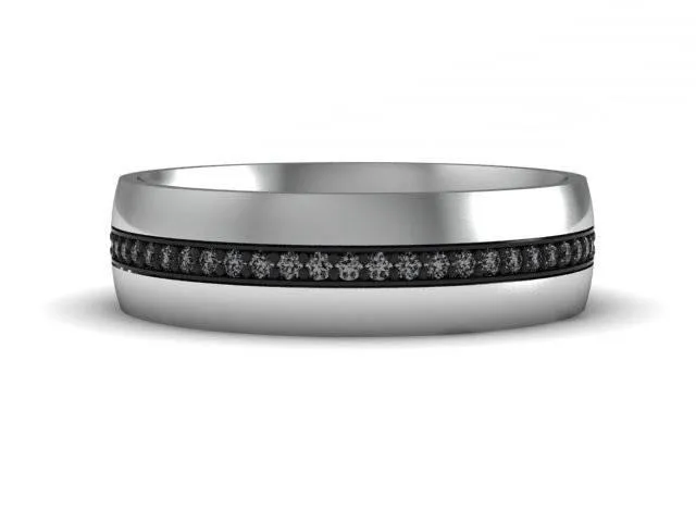 Black Diamond Wedding Ring - Unique Wedding Band