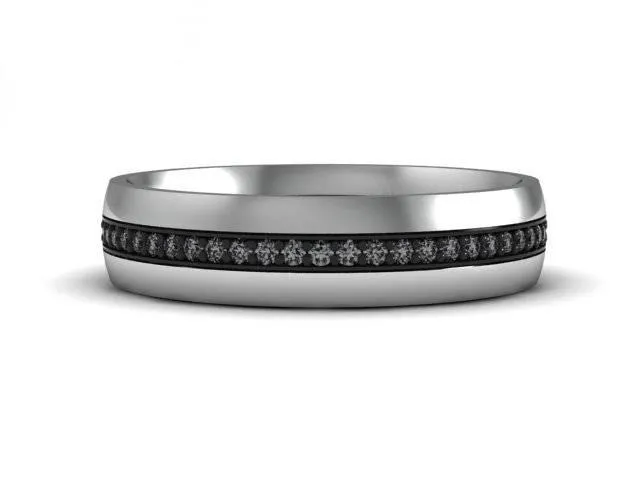 Black Diamond Wedding Ring - Unique Wedding Band