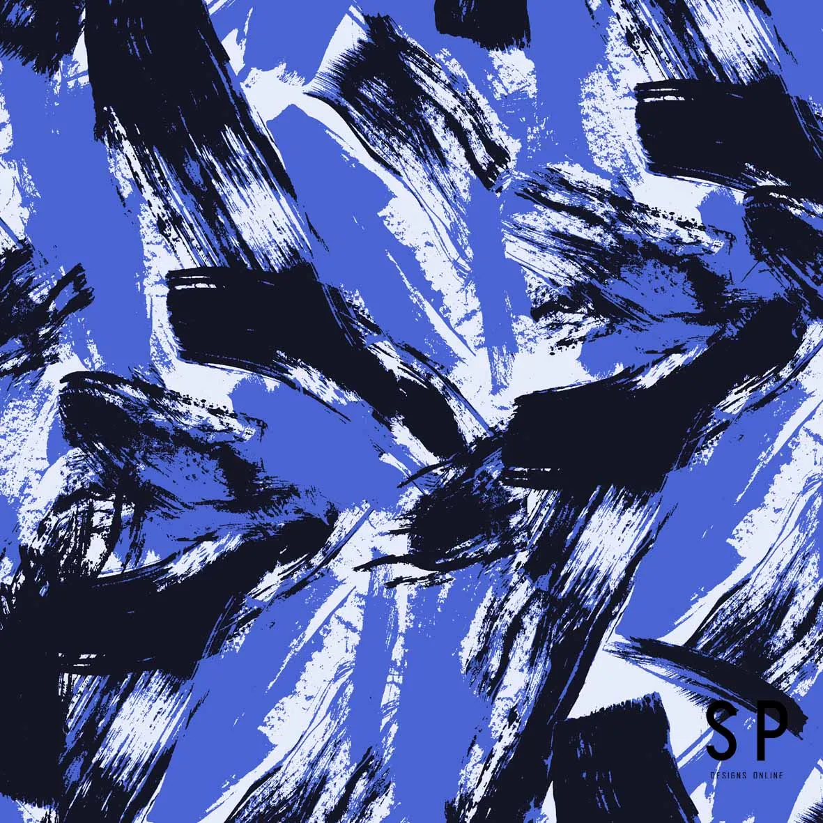 Blue painted surface pattern design