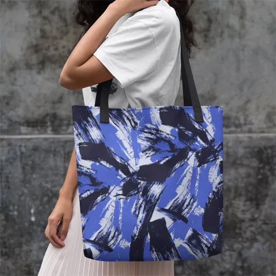 Blue painted surface pattern design