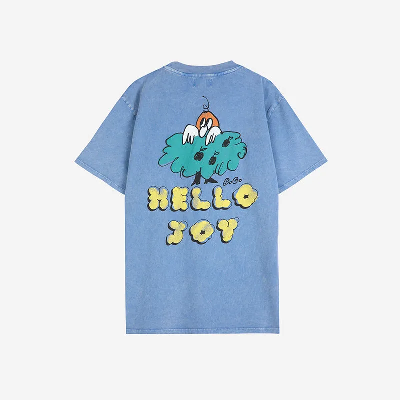 Bobo Choses Woman - Hello Joy unisex T-shirt - blue
