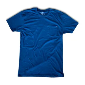 Boston Scally The Basics Pocket Tee T-Shirt - Cool Blue