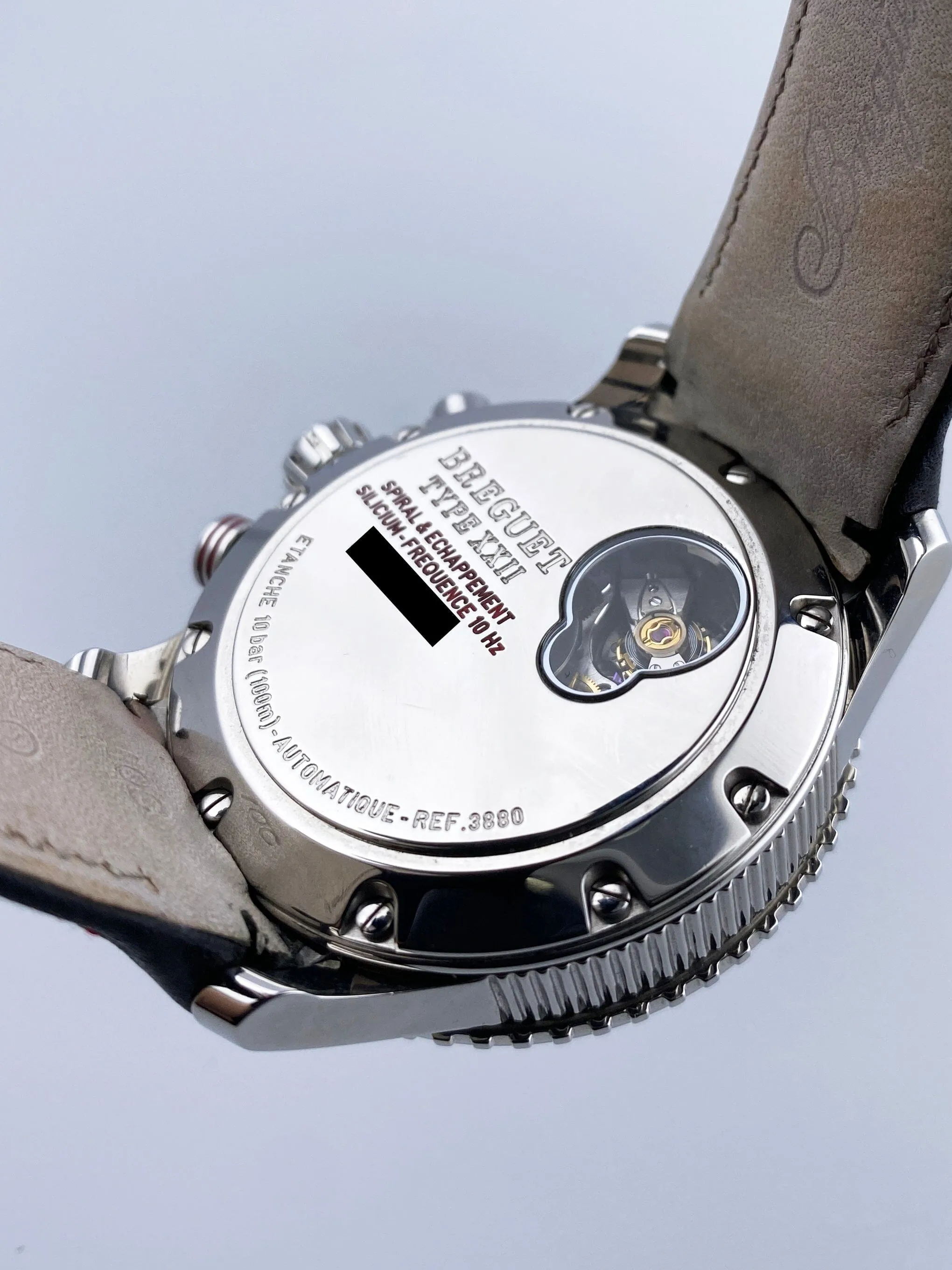 Breguet Type XXII 3880 Black Dial Chronograph Mens Watch