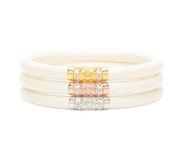 BuDhaGirl Three Kings Bangles - Ivory