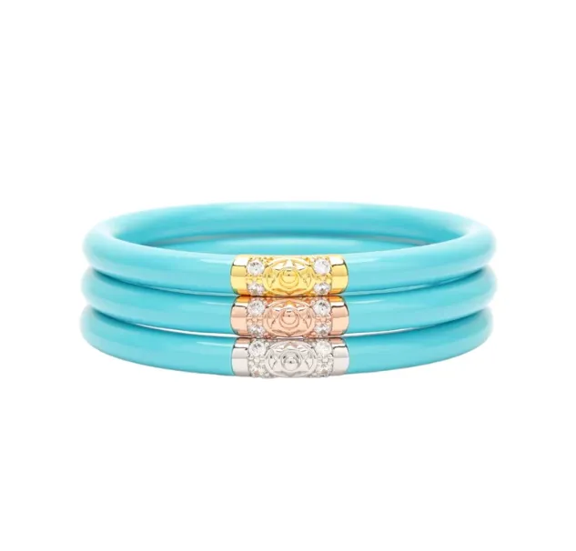 BuDhaGirl Three Kings Bangles Medium - Turquoise