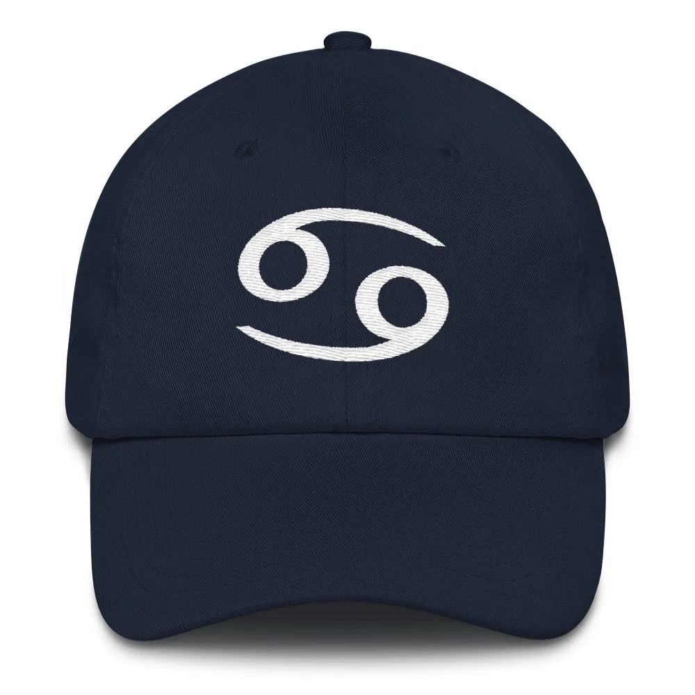 CANCER CAP - Zodiac Symbol Text Baseball Cap - Dad Hat