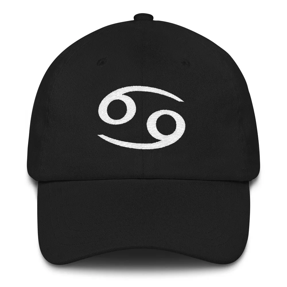 CANCER CAP - Zodiac Symbol Text Baseball Cap - Dad Hat