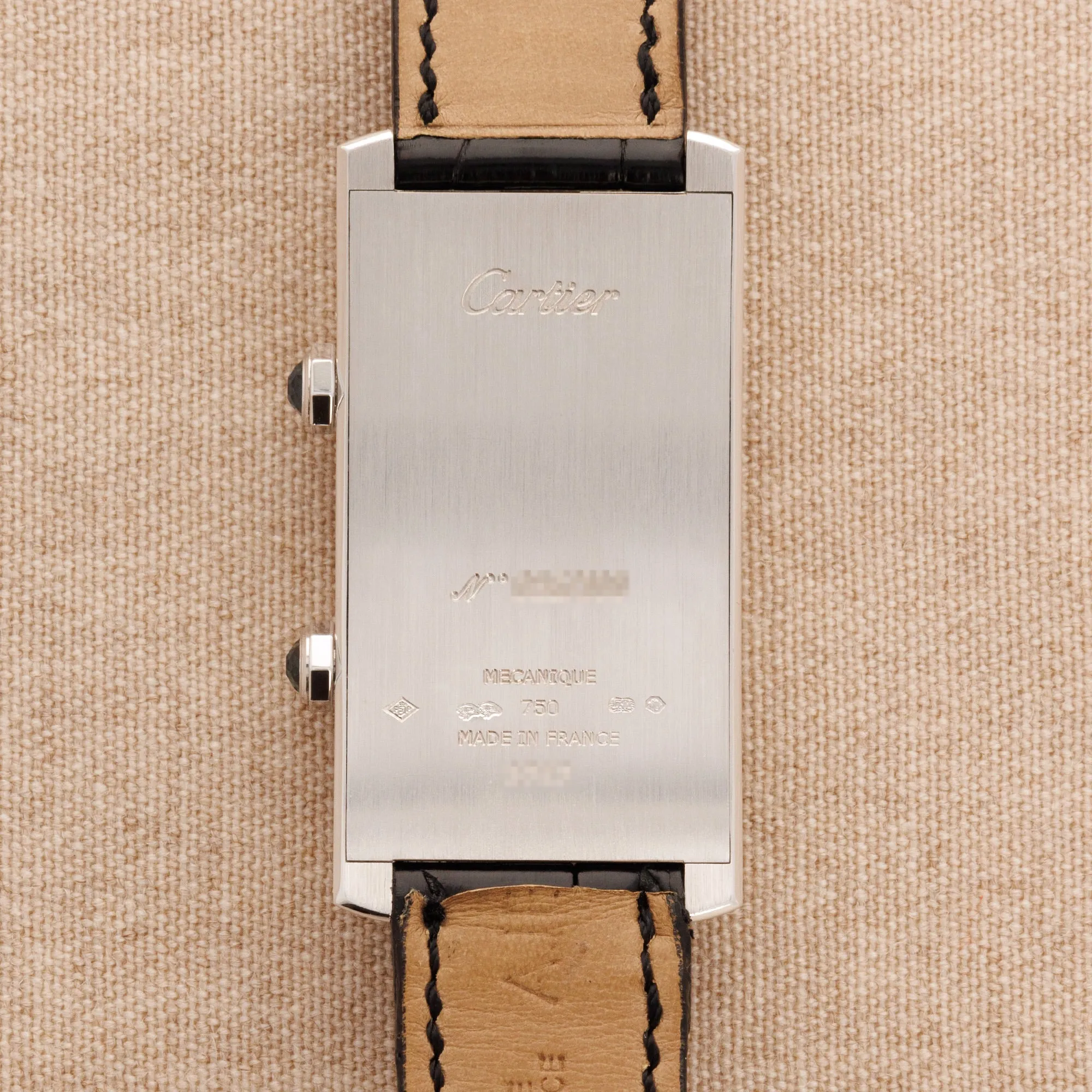 Cartier White Gold Cintree Dual Time Watch Ref. 2767 with Chinese Characters