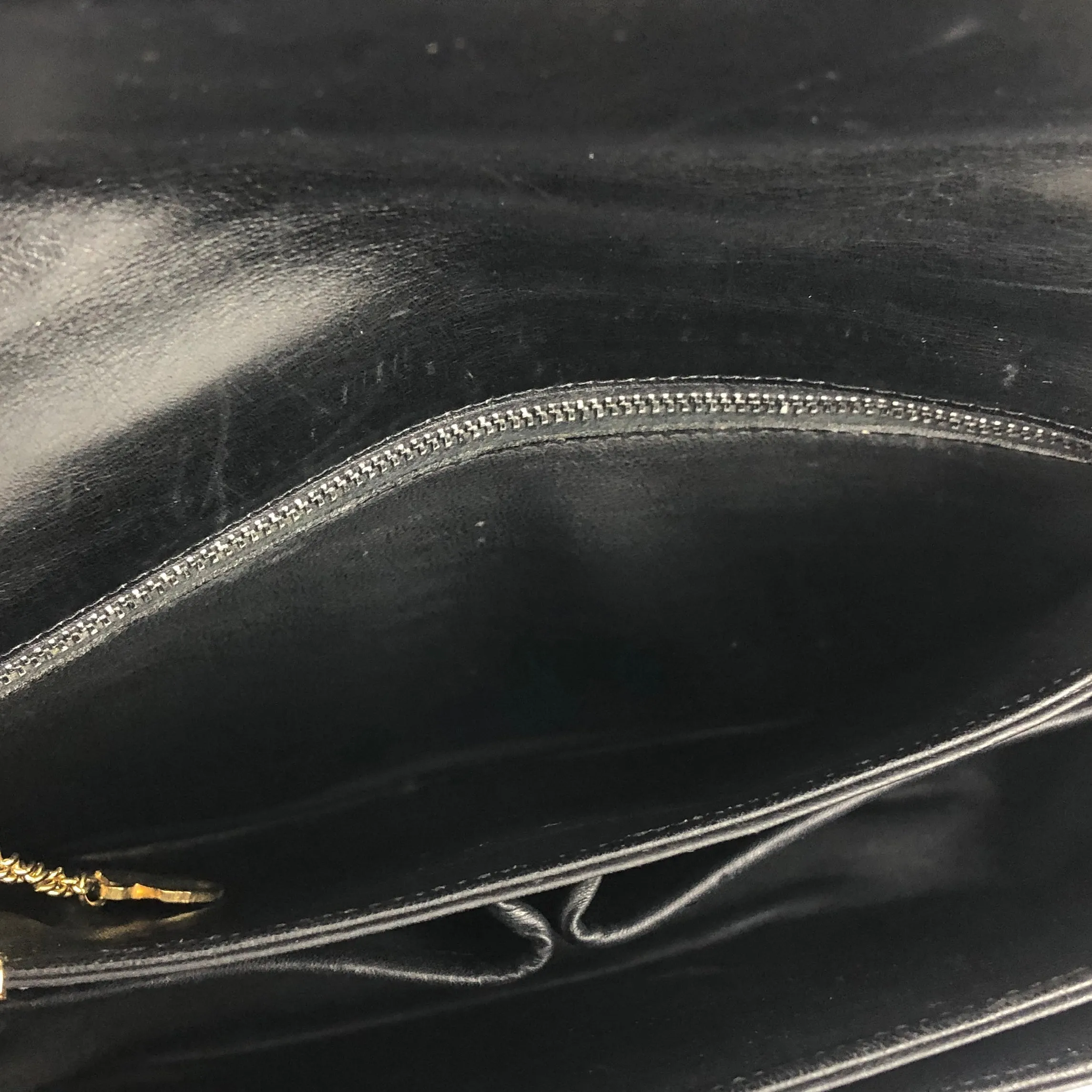 CELINE Blason Triomphe Turn lock Crossbody Shoulderbag Black Vintage Old CELINE pcmwku