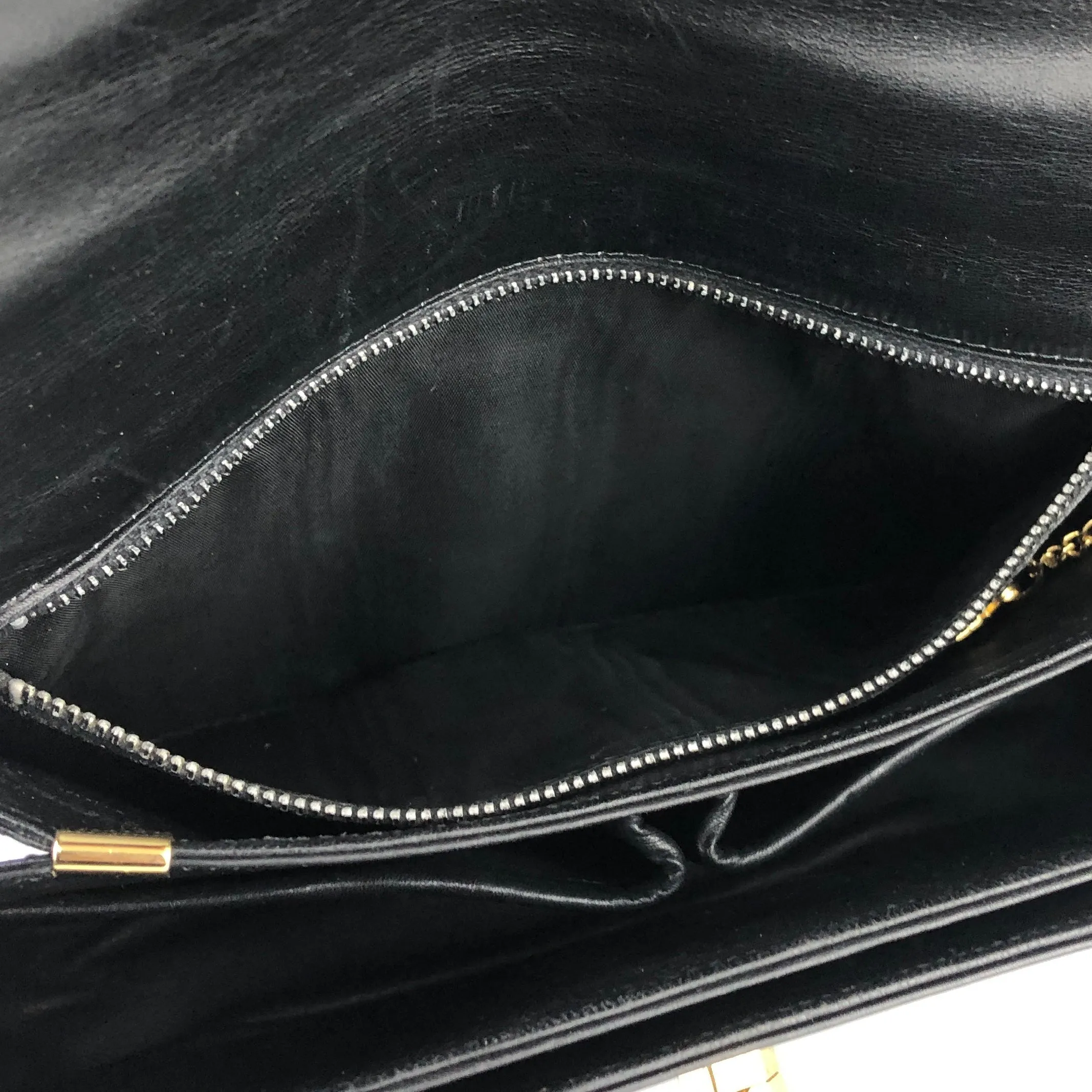 CELINE Blason Triomphe Turn lock Crossbody Shoulderbag Black Vintage Old CELINE pcmwku