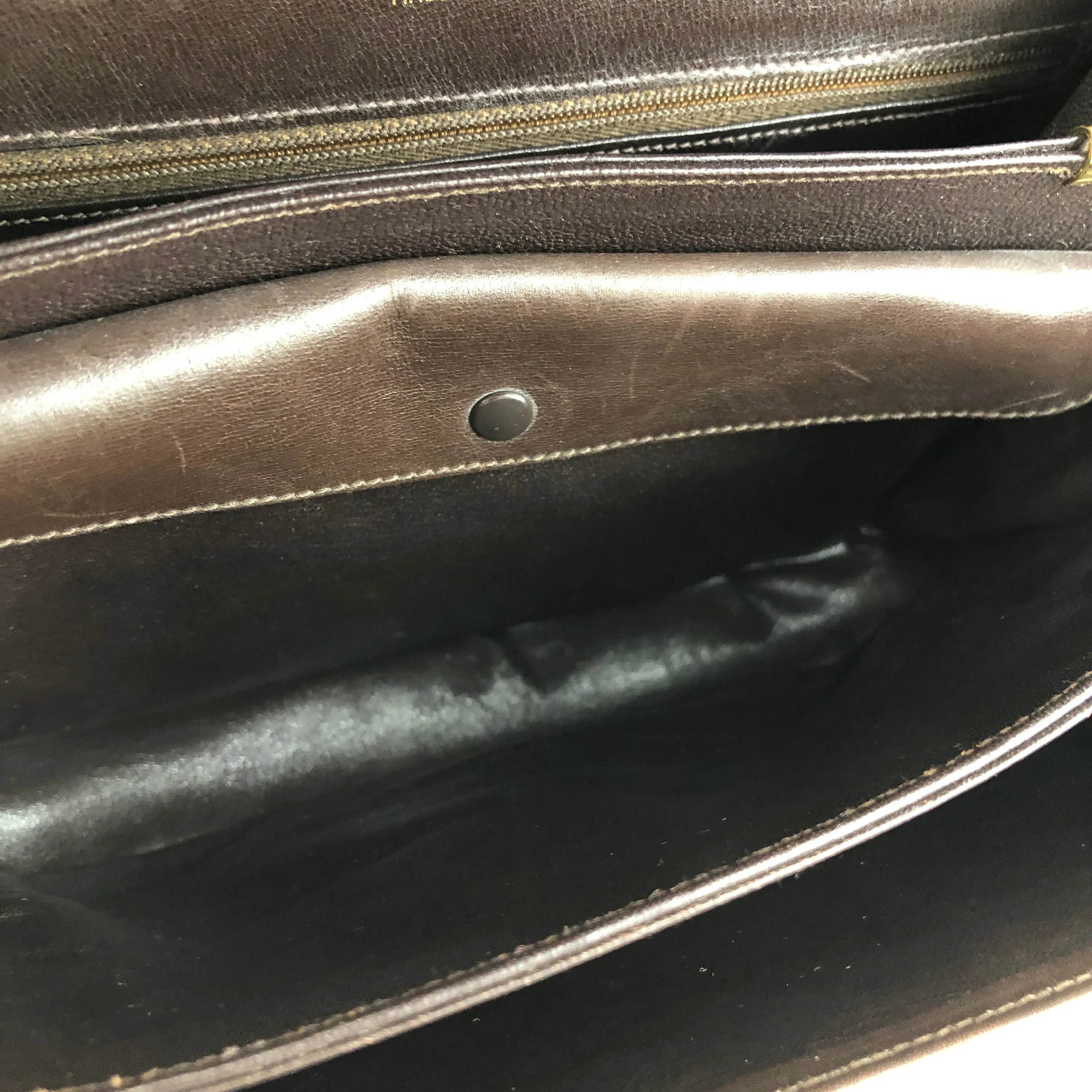 CELINE C Macadam Horse carriage Jacquard Shoulder bag Brown Vintage Old CELINE 5chm38