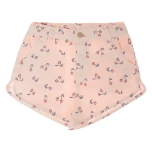 Cherry Print Twill Shorts