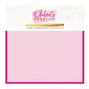Chloe's Creative Cards - 8x8 2D Embossing Folder - Trellis Background