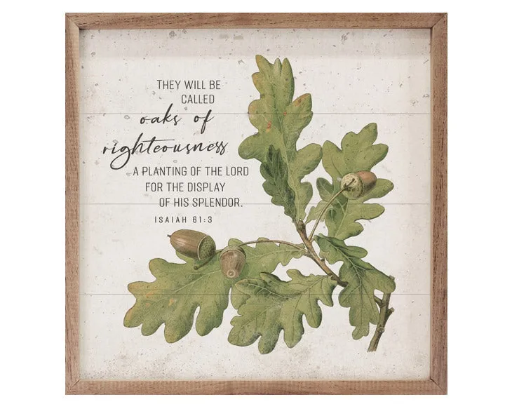 Christian 'Oaks of Righeousness' wall decor
