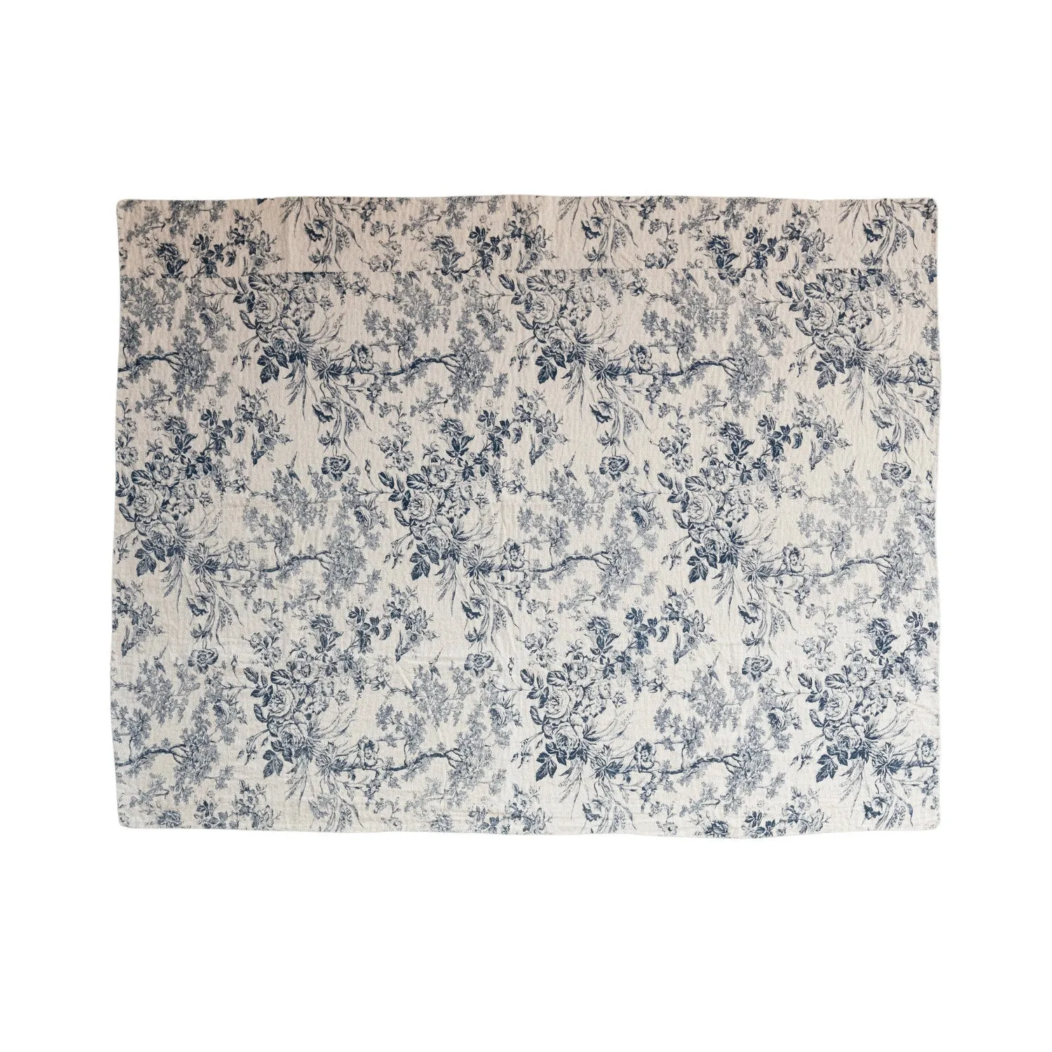 Coastal Cottage Embroidered Throw