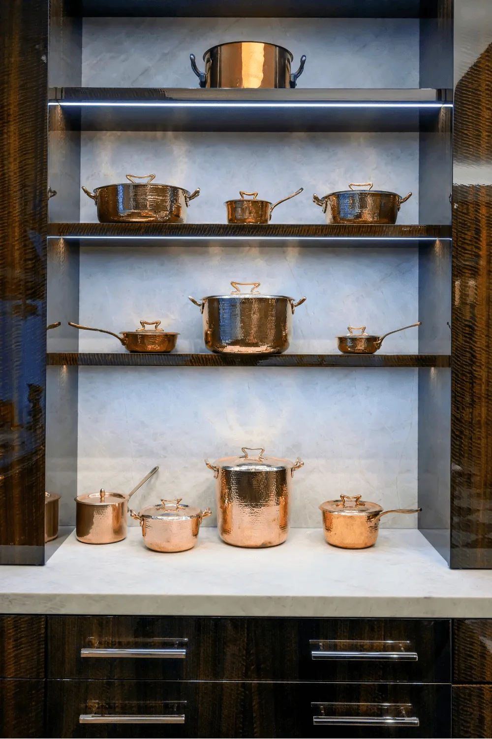Copper Cookware Set of 11 w Standard Lid