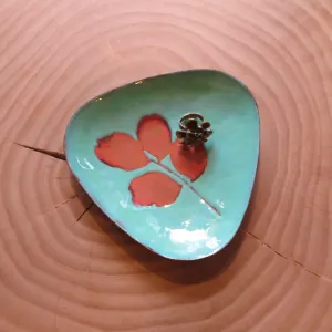 copper enamel found artisan dish