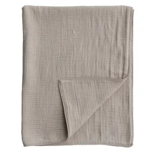 Creative Co-Op Cotton Double Cloth Baby Blanket w/ Trim in Bag - Taupe