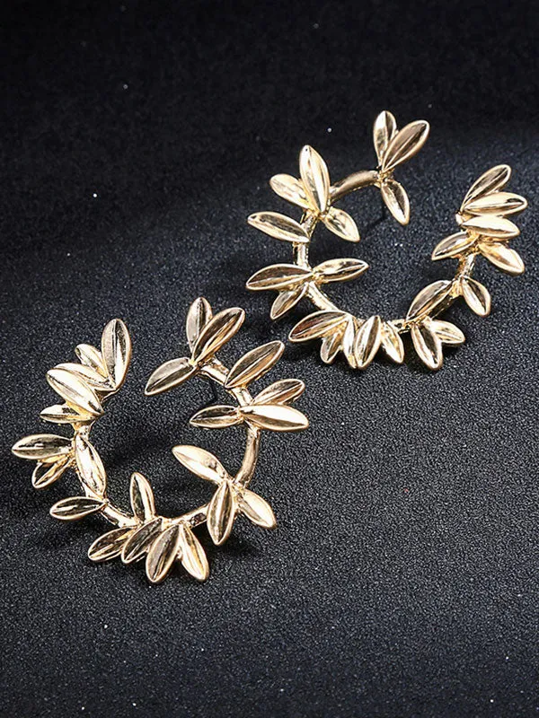 Creative Gold Garland Pattern Earstud