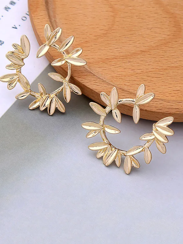 Creative Gold Garland Pattern Earstud