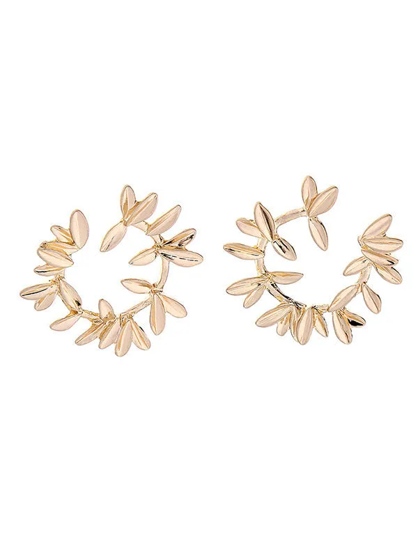 Creative Gold Garland Pattern Earstud