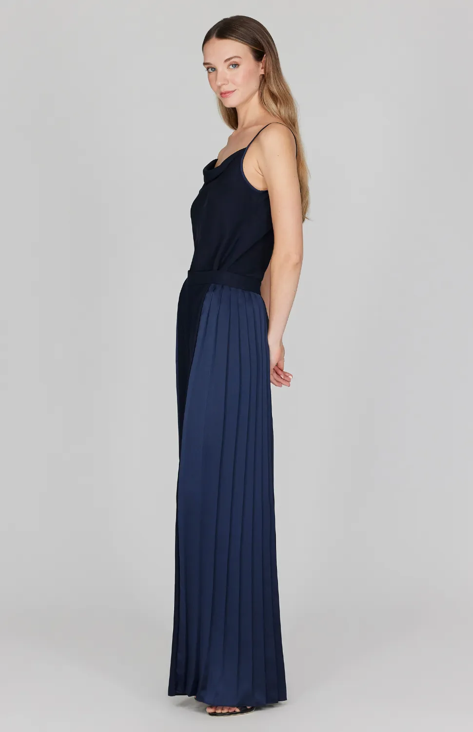 Crepe Back Satin Drape Front Camisole