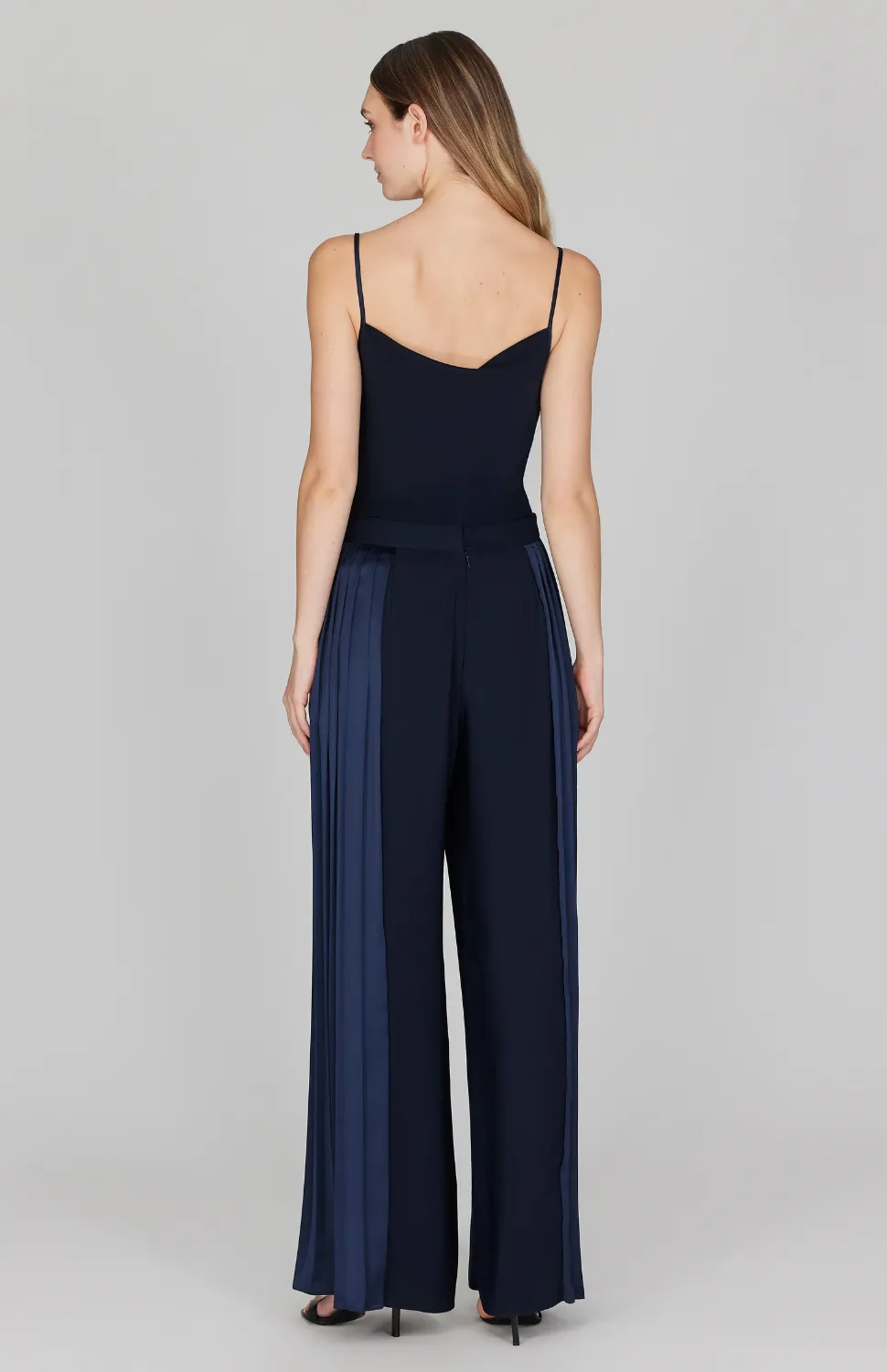 Crepe Back Satin Drape Front Camisole