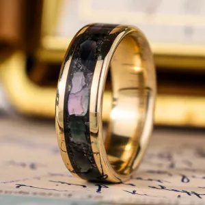 Custom Gold, Silver or Titanium Band - Single Inlay