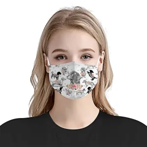 Dachshund Floral Vintage EZ07 1906 Face Mask