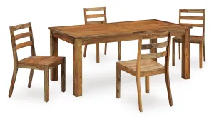 Dahlia Extension Table & 4 Wooden Side Chairs