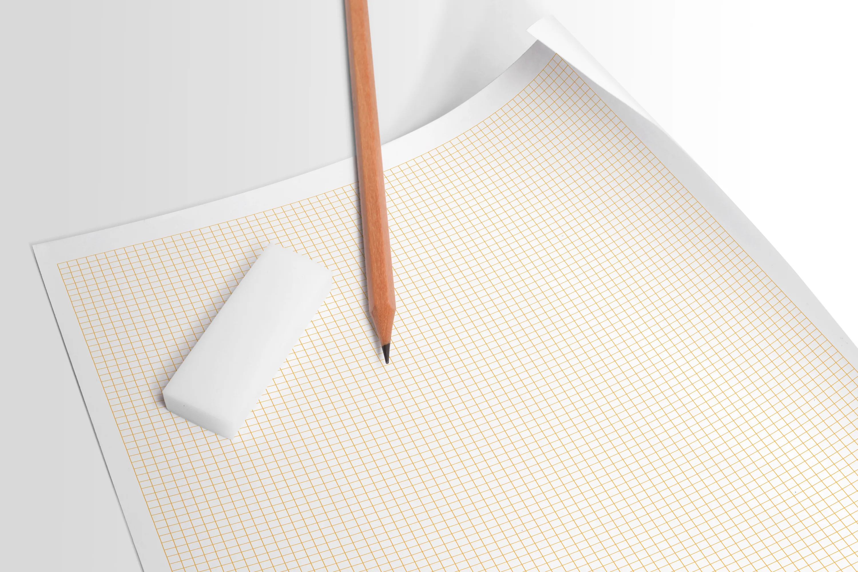 Design Ideation Grid Paper. ORANGE Grid. Premium Grid Paper. Creative Project.  (8.5" x 11") 1/8" Box Grid. LP-GRID-CP-OR