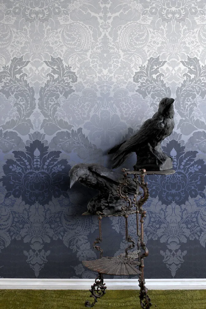 disappearing damask superwide wallpaper panel