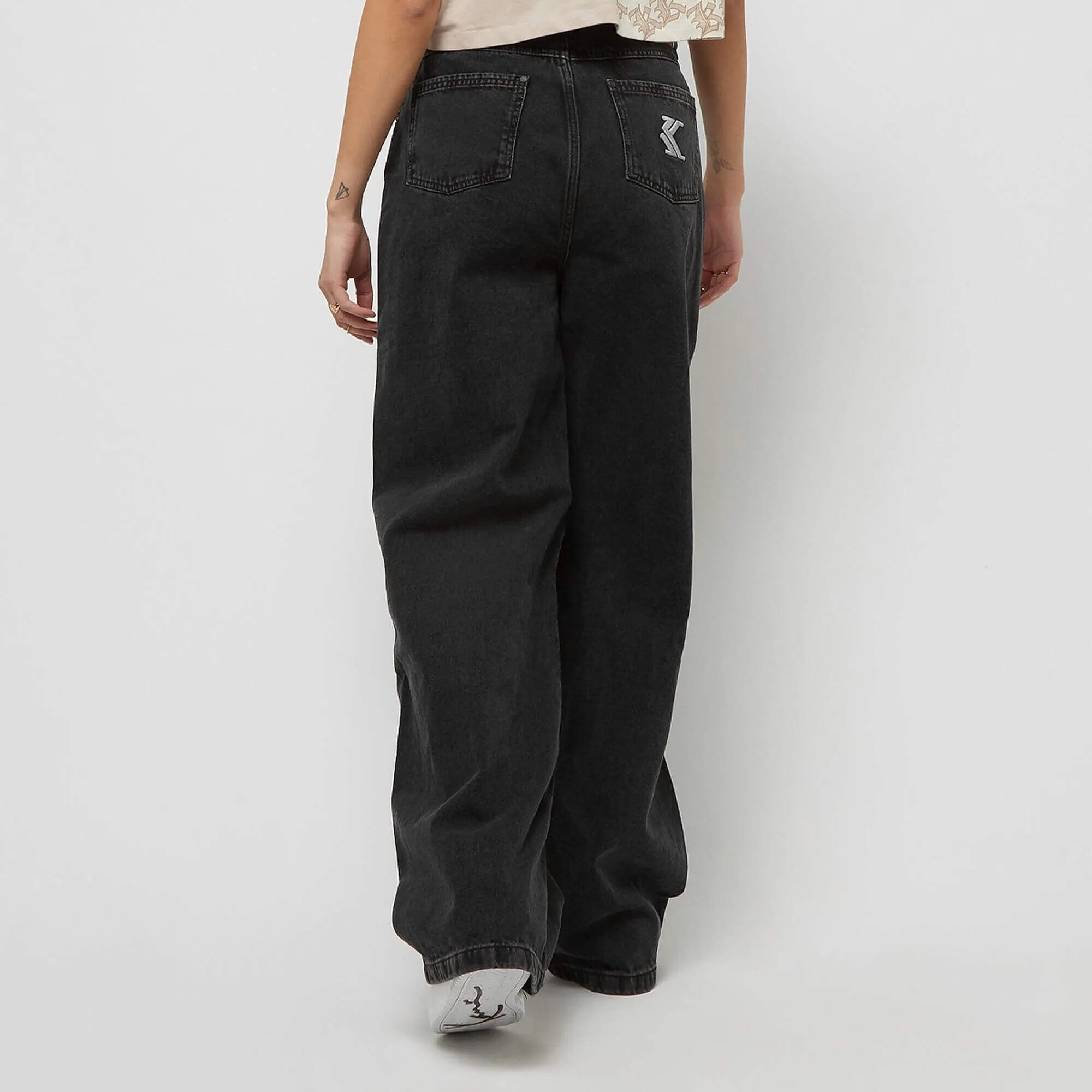 Dámske džínsy Karl Kani KK OG Extra Wide Five Pocket Denim vintage black čierne
