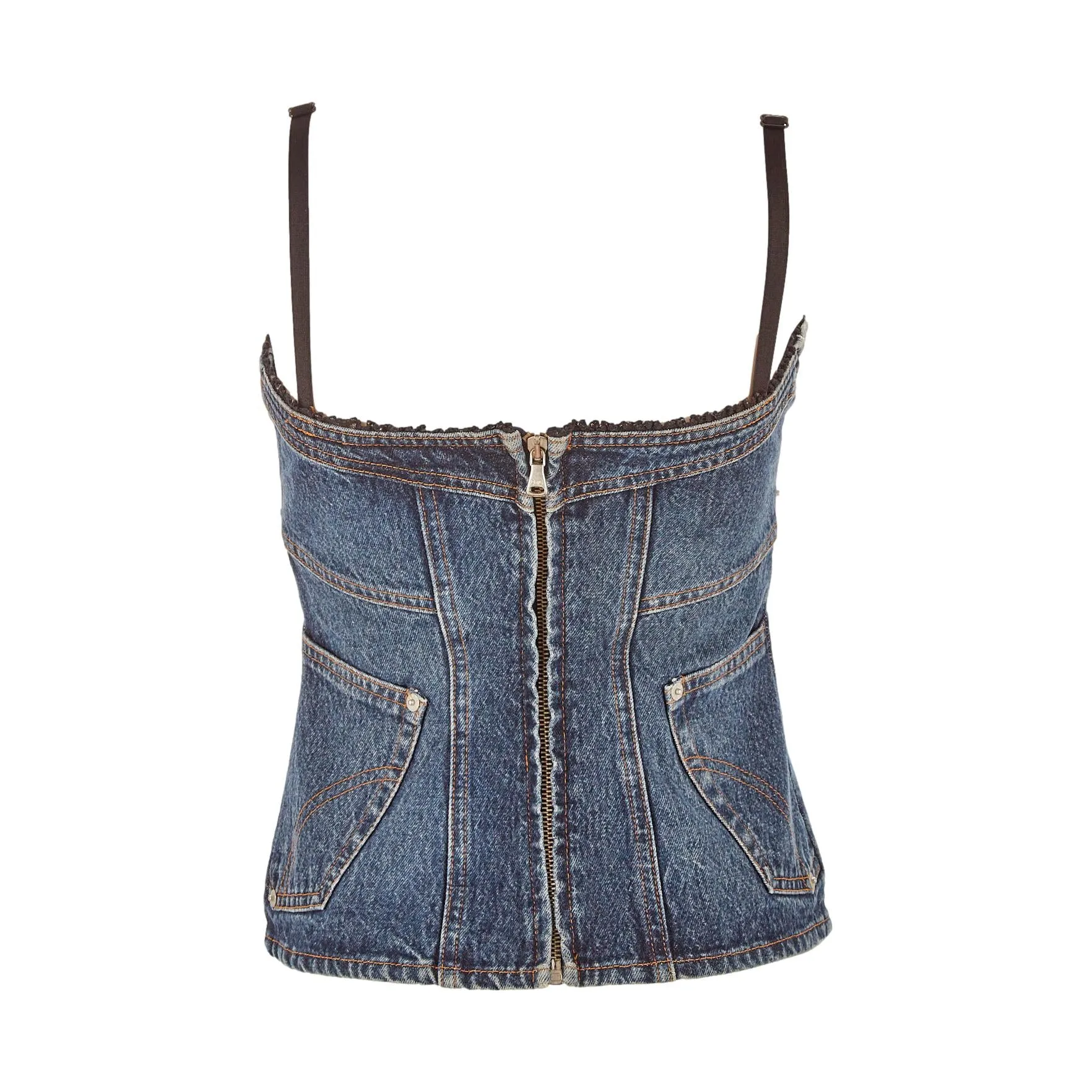 Dolce & Gabbana Denim Pocket Corset