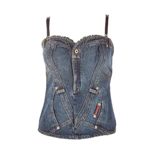 Dolce & Gabbana Denim Pocket Corset