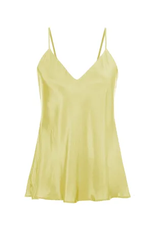 Double Silk Solid Cami Acid Yellow