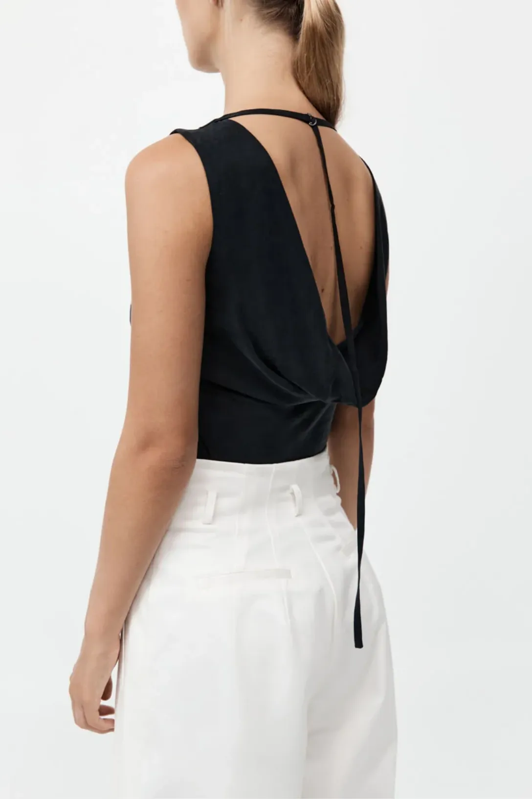 Draped Cowl Top | Black