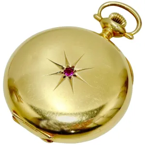 Elgin Gold & Ruby Pocket Watch