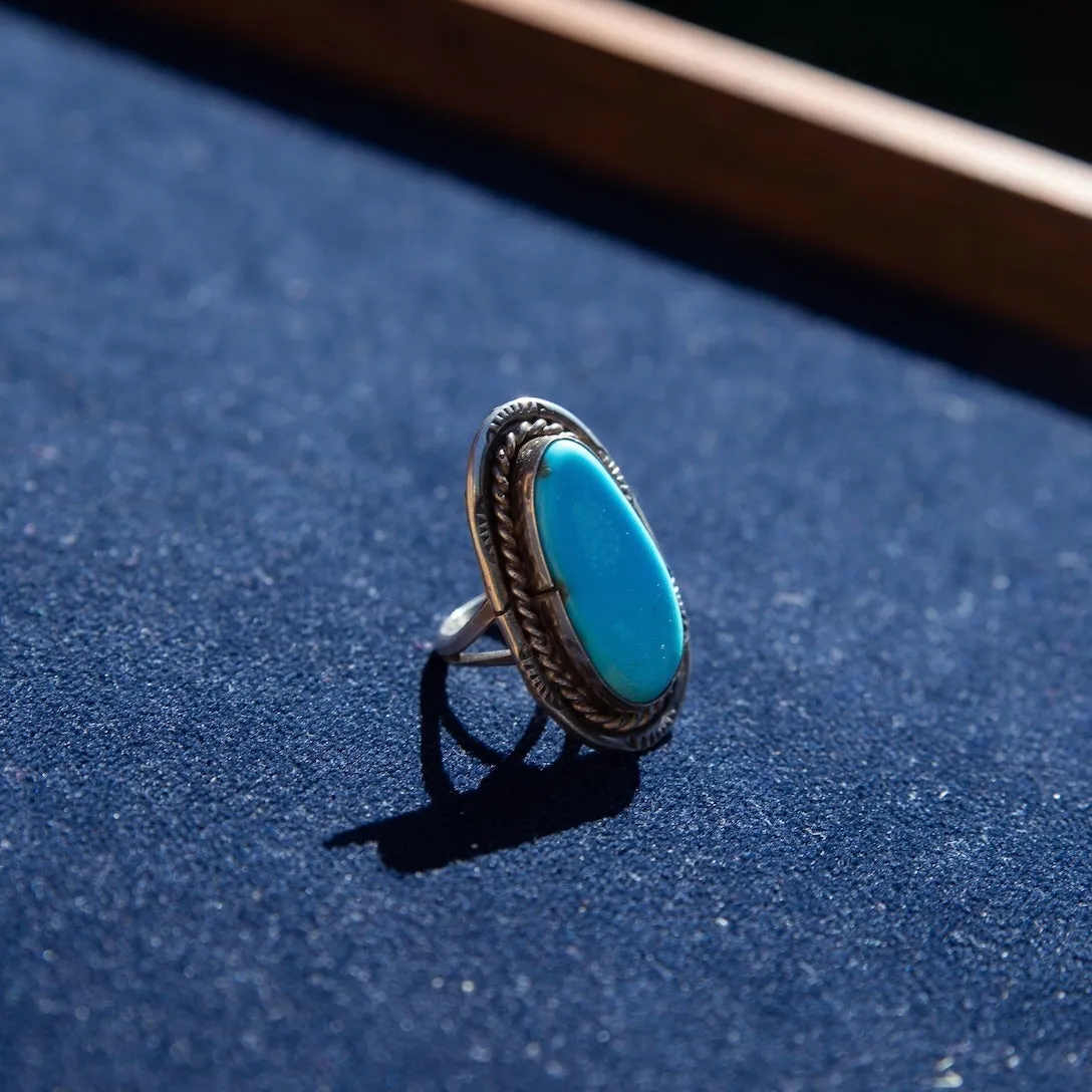 Elongated Turquoise Ring