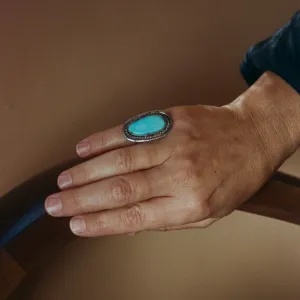 Elongated Turquoise Ring