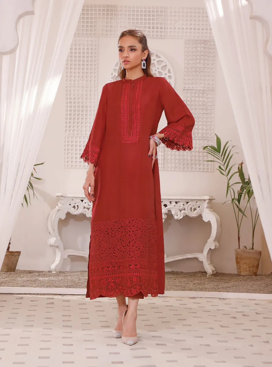 Embroidered Salwar Kameez Pakistani Red Dress for Eid