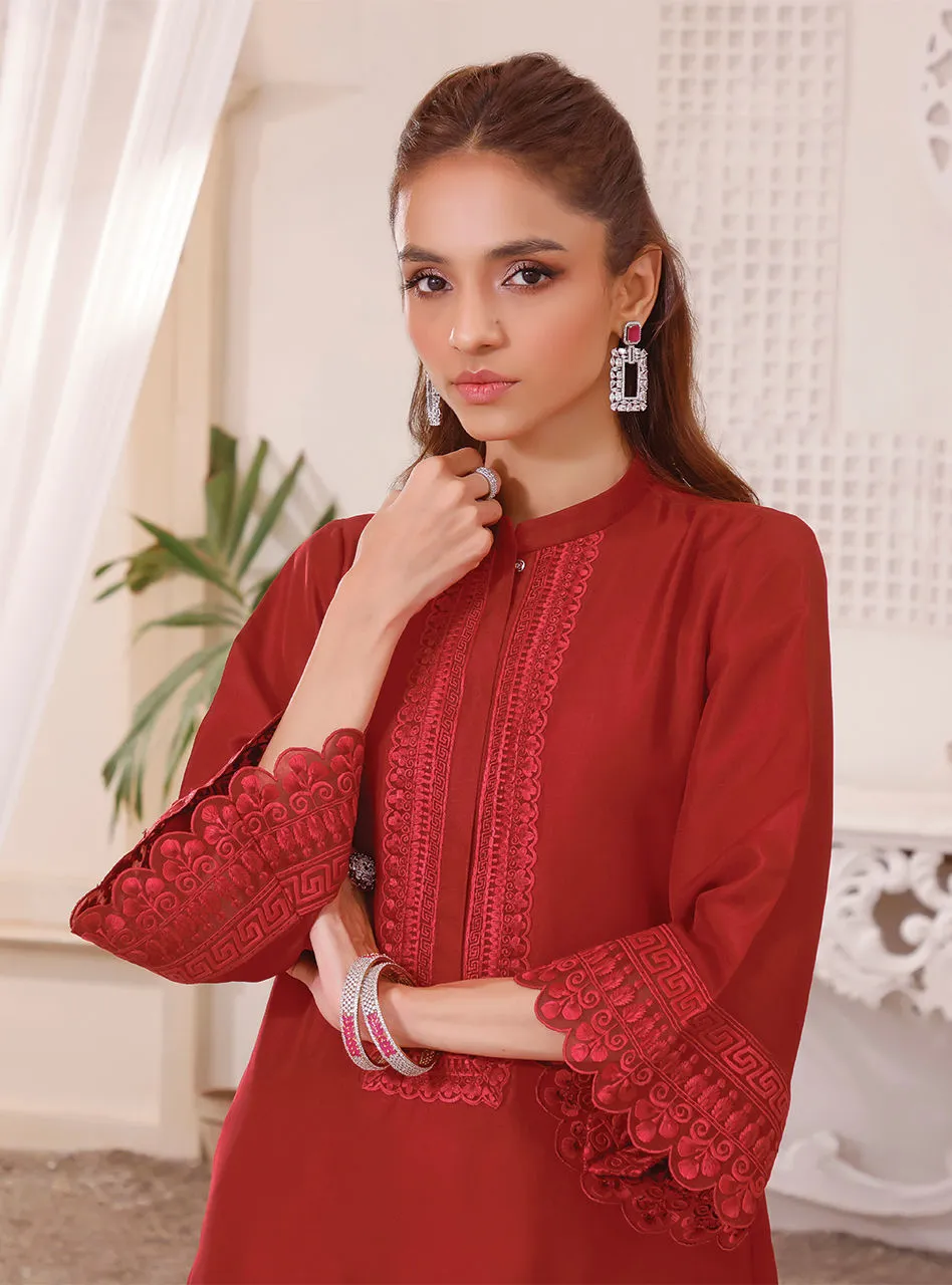 Embroidered Salwar Kameez Pakistani Red Dress for Eid