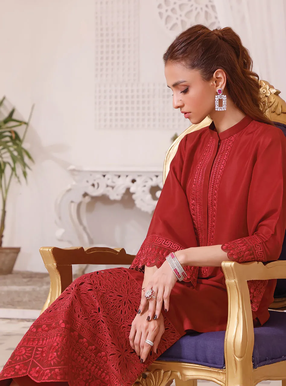 Embroidered Salwar Kameez Pakistani Red Dress for Eid