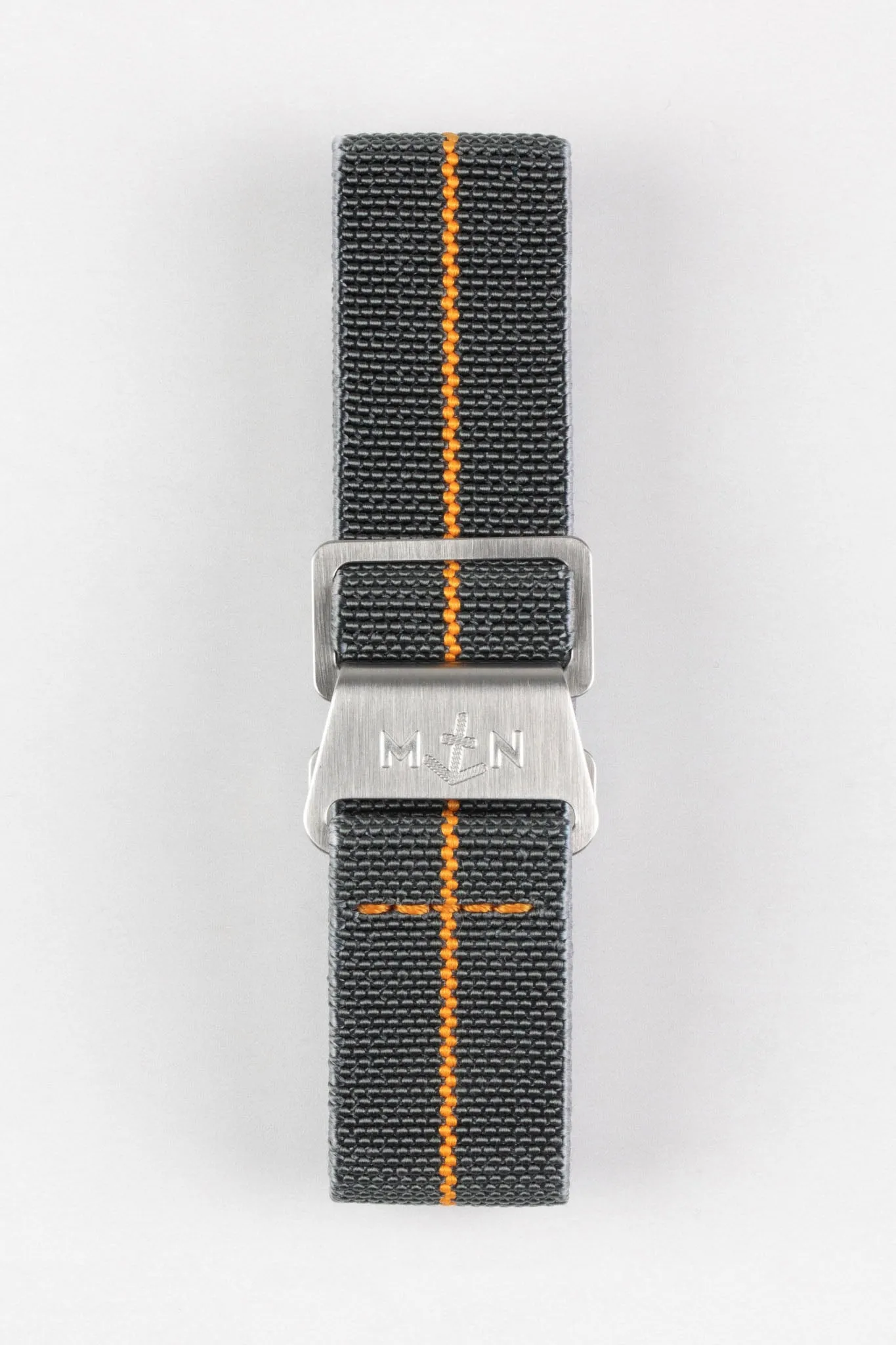 Erika's Originals MIRAGE MN™ Strap with ORANGE Centerline - BRUSHED Hardware
