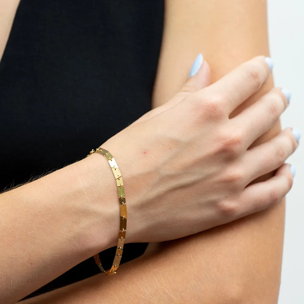 faceted link bracelet