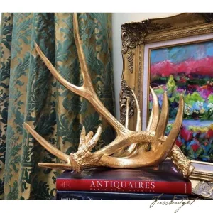 Faux Golden Antlers [Set of 2]