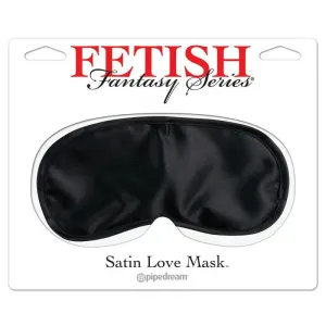 Fetish Fantasy Series Black Satin Love Mask with Elastic Strap