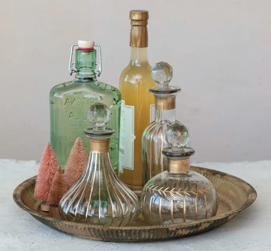 Fluted Mini Decanter-- 10 oz. (In Store   Curbside Pick-up Only)