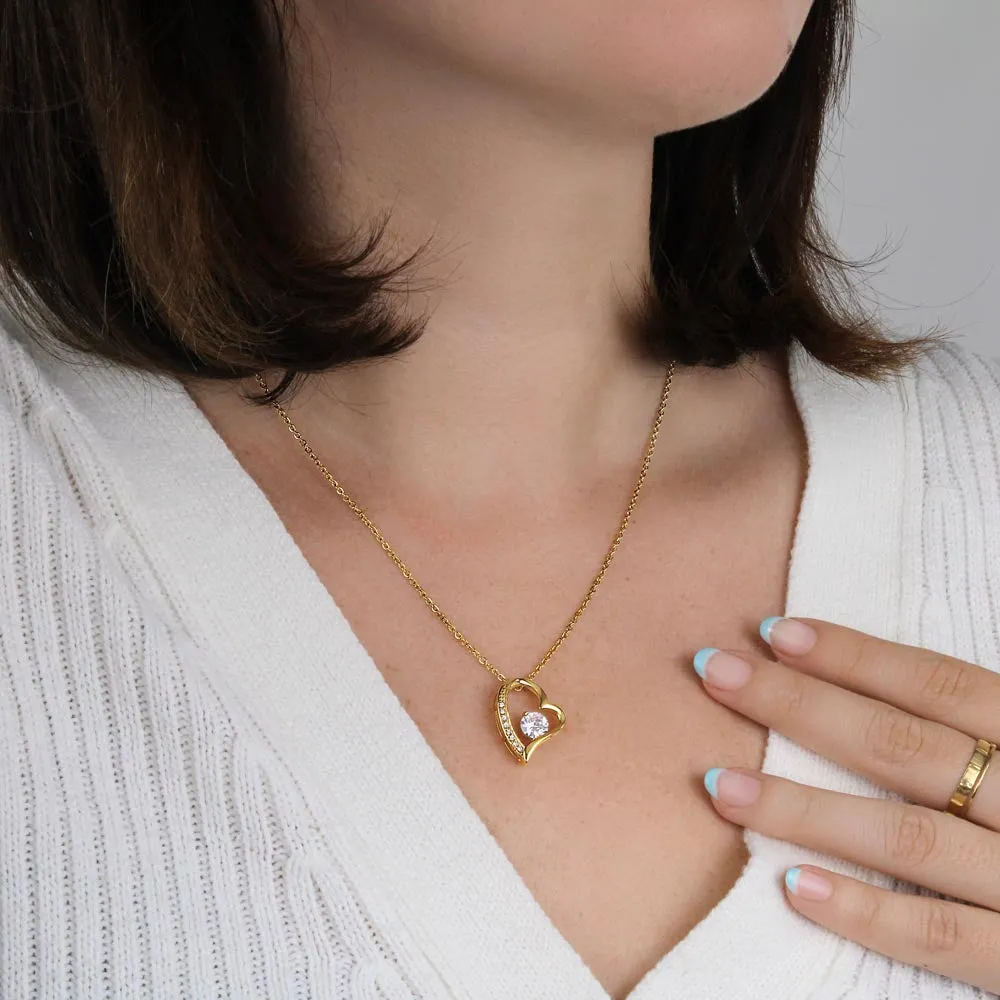 Forever Love Heart Necklace Simple (No Message Card)