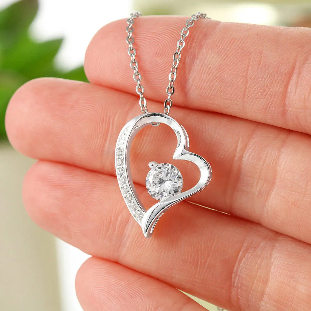 Forever Love Heart Necklace Simple (No Message Card)